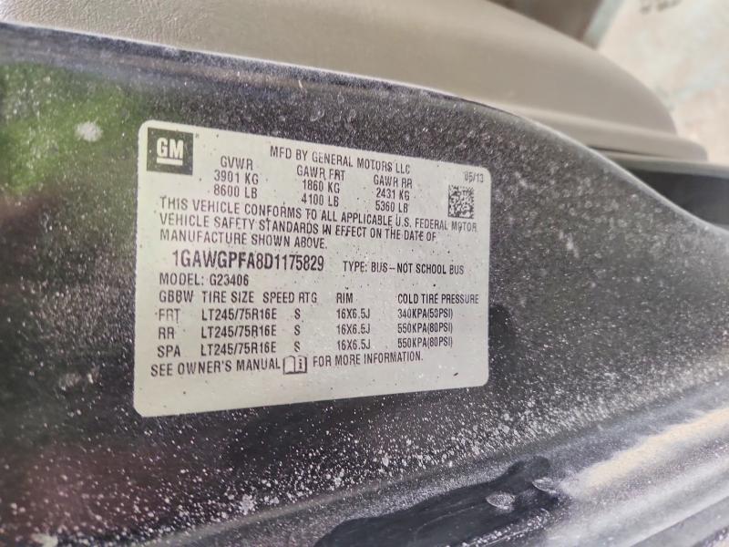 Продажа на аукционе авто 2013 Chevrolet Express G2, vin: 1GAWGPFA8D1175829, номер лота: 77200175