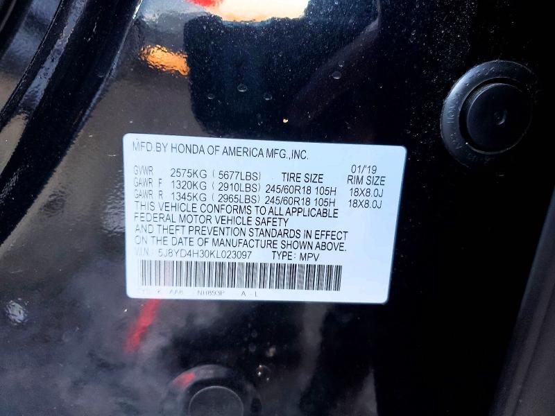 Продажа на аукционе авто 2019 Acura Mdx, vin: 5J8YD4H30KL023097, номер лота: 74925135