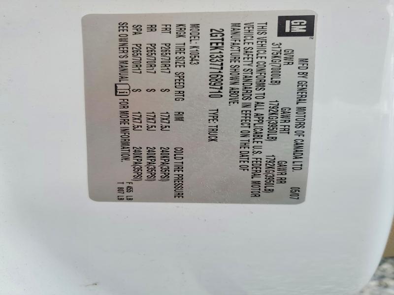 Aukcja sprzedaży 2007 Gmc New Sierra, vin: 2GTEK133771689710, numer aukcji: 79066415