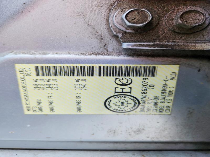2010 Nissan Maxima მანქანა იყიდება აუქციონზე, vin: 1N4AA5AP7AC862079, აუქციონის ნომერი: 77551185