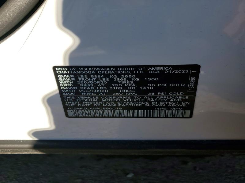 Aukcja sprzedaży 2023 Volkswagen Atlas, vin: 1V2HP2CA4PC550016, numer aukcji: 76486085
