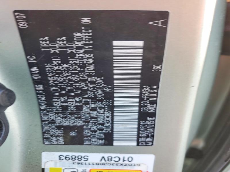 75424625 :رقم المزاد ، 5TDZK23C38S111363 vin ، 2008 Toyota Sienna Ce مزاد بيع