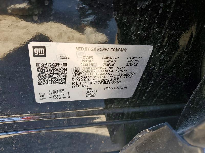 76392605 :رقم المزاد ، KL47LBEP7SB200351 vin ، 2025 Buick Envista مزاد بيع