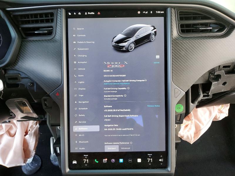 Продаж на аукціоні авто 2019 Tesla Model X, vin: 5YJXCBE44KF151280, номер лоту: 75591095