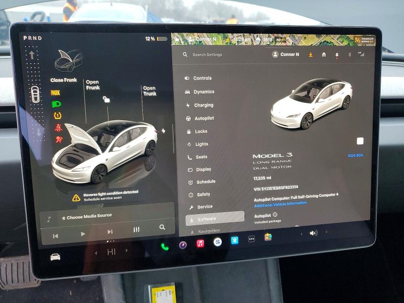 Aukcja sprzedaży 2025 Tesla Model 3, vin: 5YJ3E1EB8SF923314, numer aukcji: 78043605