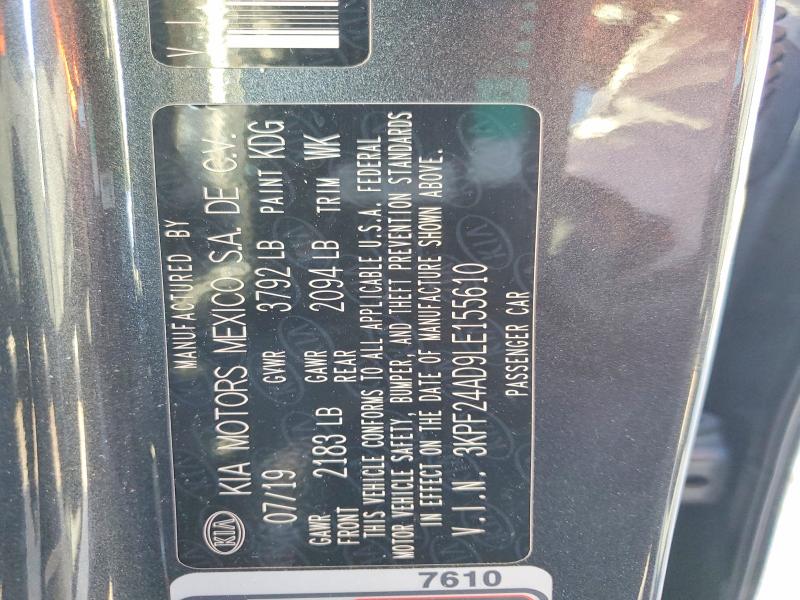 78717545 :رقم المزاد ، 3KPF24AD9LE155610 vin ، 2020 Kia Forte مزاد بيع