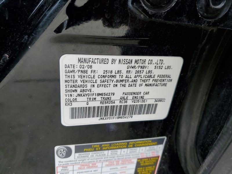 Aukcja sprzedaży 2008 Infiniti M35, vin: JNKAY01F18M654279, numer aukcji: 76969265