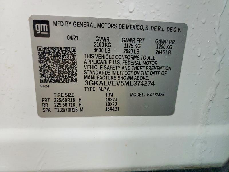 Продажа на аукционе авто 2021 Gmc Terrain, vin: 3GKALVEV5ML374274, номер лота: 76256955
