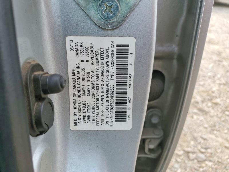 Aukcja sprzedaży 2013 Honda Civic, vin: 2HGFB2F59DH562565, numer aukcji: 79190475