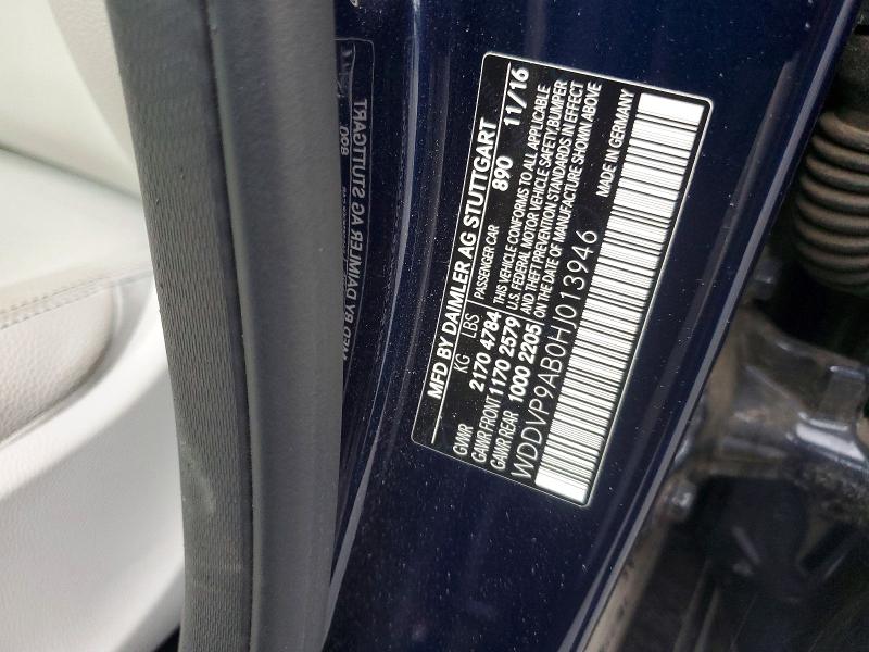 77123595 :رقم المزاد ، WDDVP9AB0HJ013946 vin ، 2017 Mercedes-benz B-class مزاد بيع