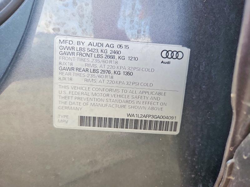 Aukcja sprzedaży 2016 Audi Q5, vin: WA1L2AFP3GA004091, numer aukcji: 77147395