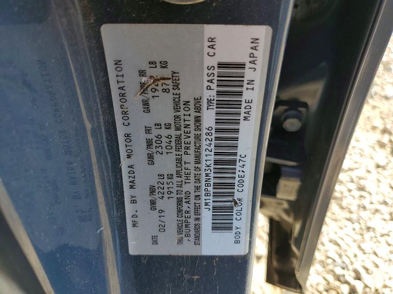 Aukcja sprzedaży 2019 Mazda 3, vin: JM1BPBNM3K1124286, numer aukcji: 76372555