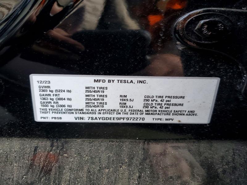 76264965 :رقم المزاد ، 7SAYGDEE9PF972270 vin ، 2023 Tesla Model Y مزاد بيع