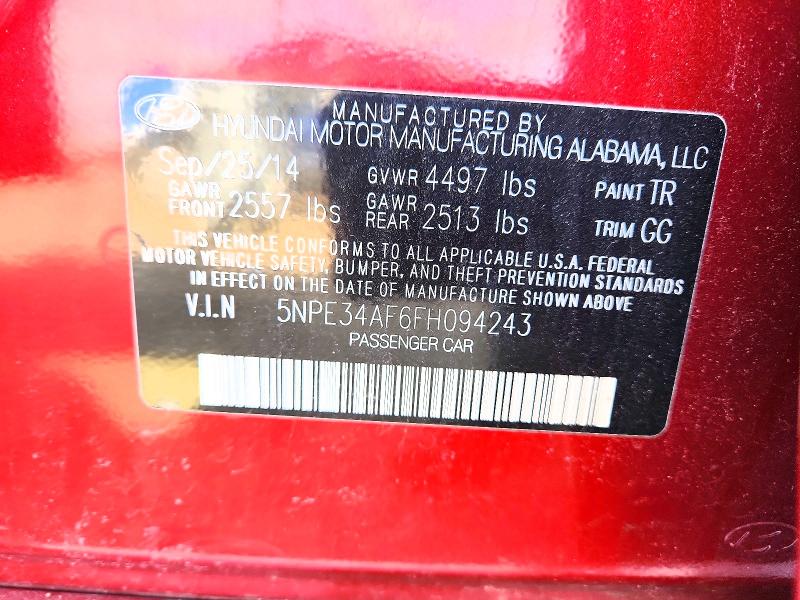 Aukcja sprzedaży 2015 Hyundai Sonata, vin: 5NPE34AF6FH094243, numer aukcji: 76203255