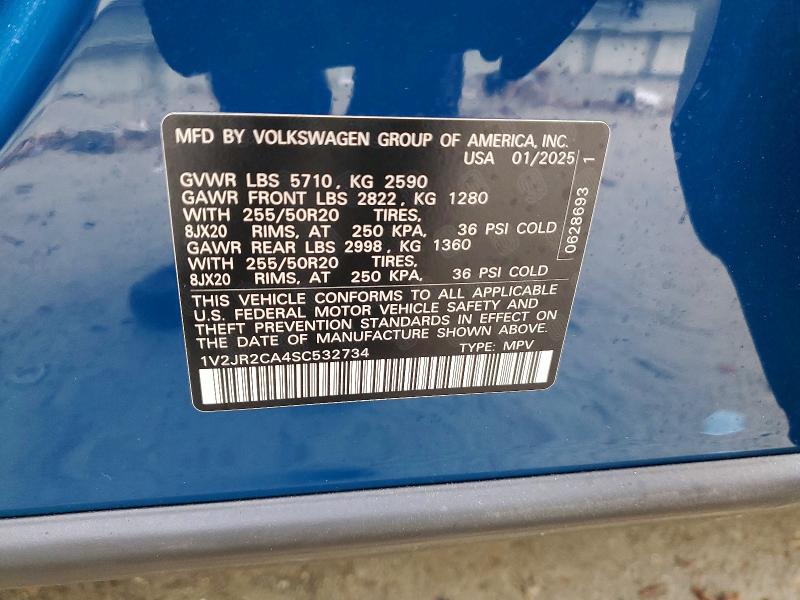 2025 Volkswagen Atlas მანქანა იყიდება აუქციონზე, vin: 1V2JR2CA4SC532734, აუქციონის ნომერი: 77901265