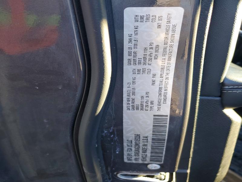 78522125 :رقم المزاد ، 1C4RJKAG0M8169356 vin ، 2021 Jeep Grand Cherokee مزاد بيع
