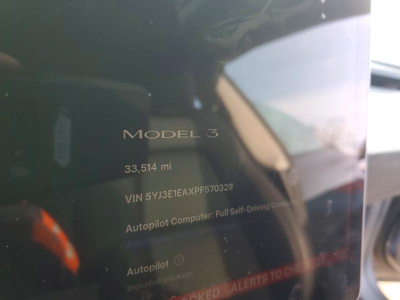 Aukcja sprzedaży 2023 Tesla Model 3, vin: 5YJ3E1EAXPF570329, numer aukcji: 73849125