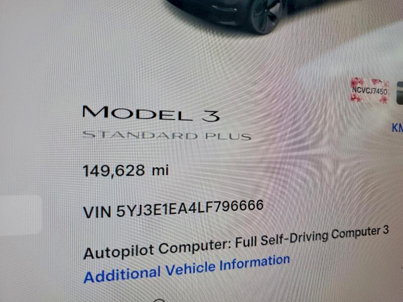 Продажа на аукционе авто 2020 Tesla Model 3, vin: 5YJ3E1EA4LF796666, номер лота: 79045085