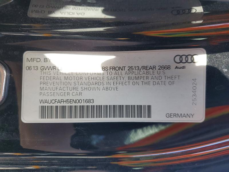 78056065 :رقم المزاد ، WAUCFAFH5EN001683 vin ، 2014 Audi A5 مزاد بيع