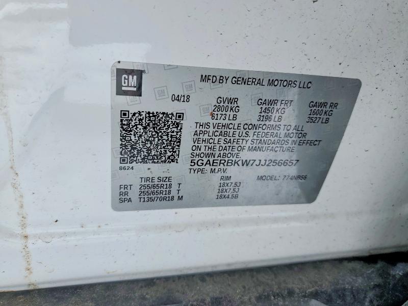Продаж на аукціоні авто 2018 Buick Enclave, vin: 5GAERBKW7JJ256657, номер лоту: 76425195