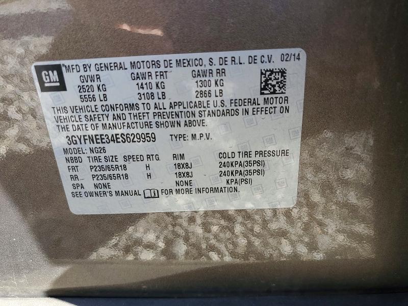 Продаж на аукціоні авто 2014 Cadillac Srx, vin: 3GYFNEE34ES629959, номер лоту: 79304425