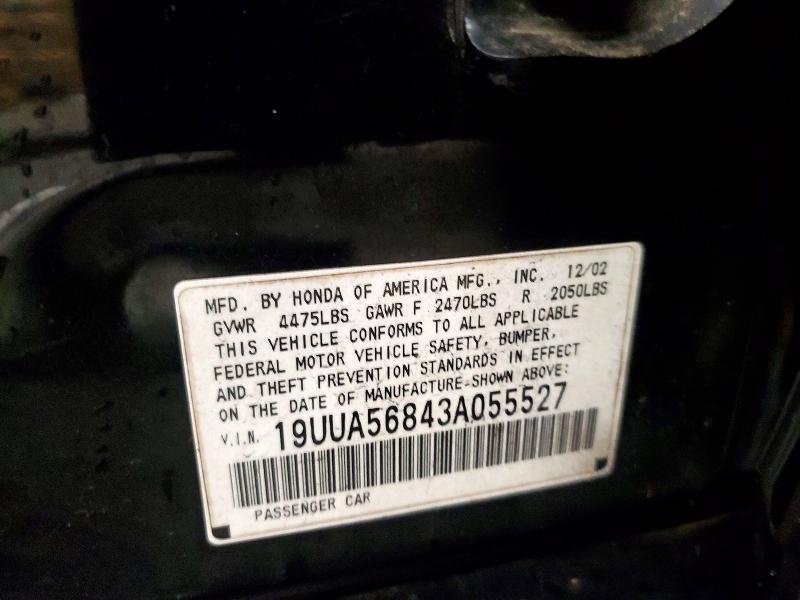 79081575 :رقم المزاد ، 19UUA56843A055527 vin ، 2003 Acura 3.2tl مزاد بيع