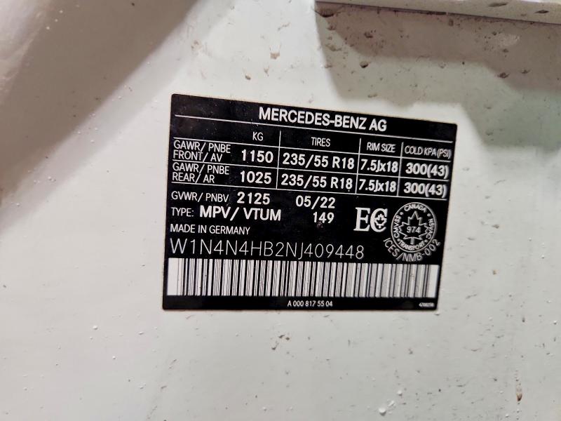Aukcja sprzedaży 2022 Mercedes-benz Gla, vin: W1N4N4HB2NJ409448, numer aukcji: 77283255