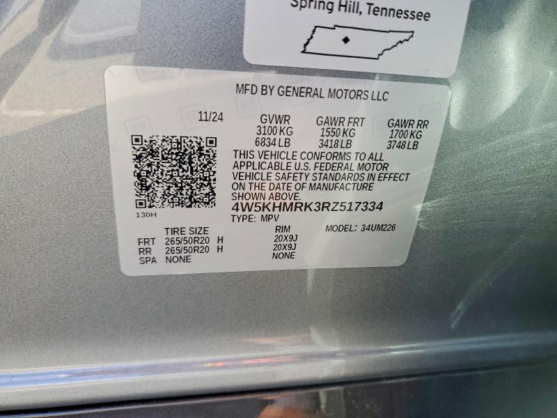 77706705 :رقم المزاد ، 4W5KHMRK3RZ517334 vin ، 2024 Acura Zdx مزاد بيع