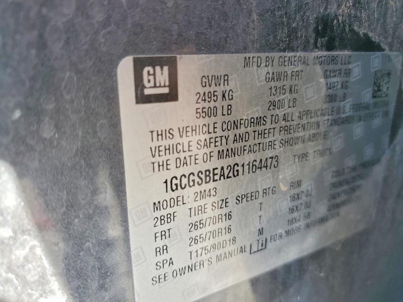 Продажа на аукционе авто 2016 Chevrolet Colorado, vin: 1GCGSBEA2G1164473, номер лота: 77995415