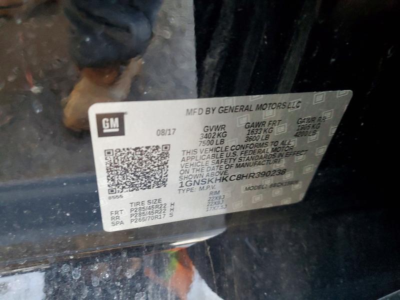 Aukcja sprzedaży 2017 Chevrolet Suburban, vin: 1GNSKHKC8HR390238, numer aukcji: 75255135