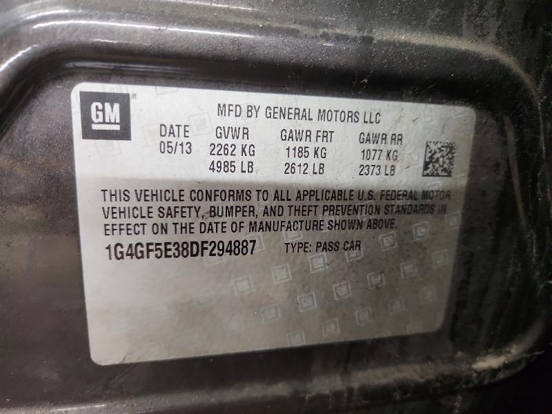 Продажа на аукционе авто 2013 Buick Lacrosse, vin: 1G4GF5E38DF294887, номер лота: 77867165
