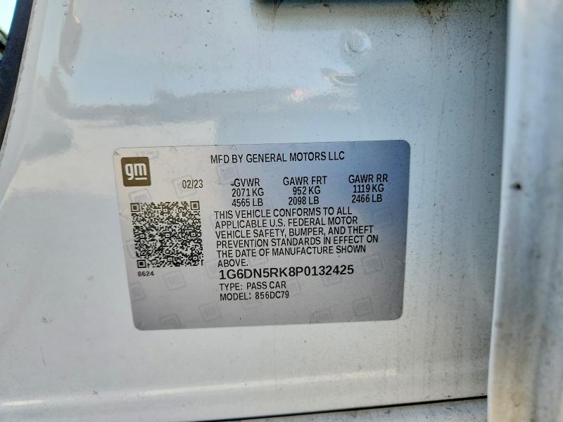 2023 Cadillac Ct5 მანქანა იყიდება აუქციონზე, vin: 1G6DN5RK8P0132425, აუქციონის ნომერი: 78747165