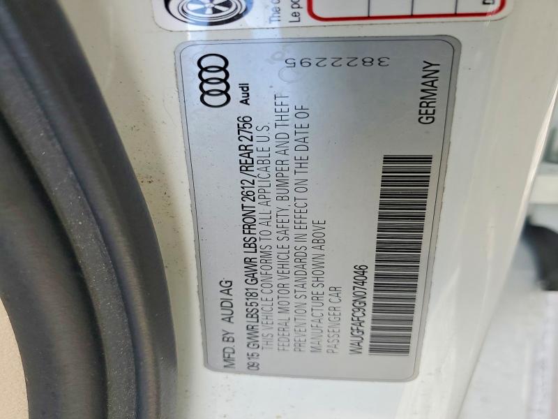 72996845 :رقم المزاد ، WAUGFAFC9GN074046 vin ، 2016 Audi A6 مزاد بيع