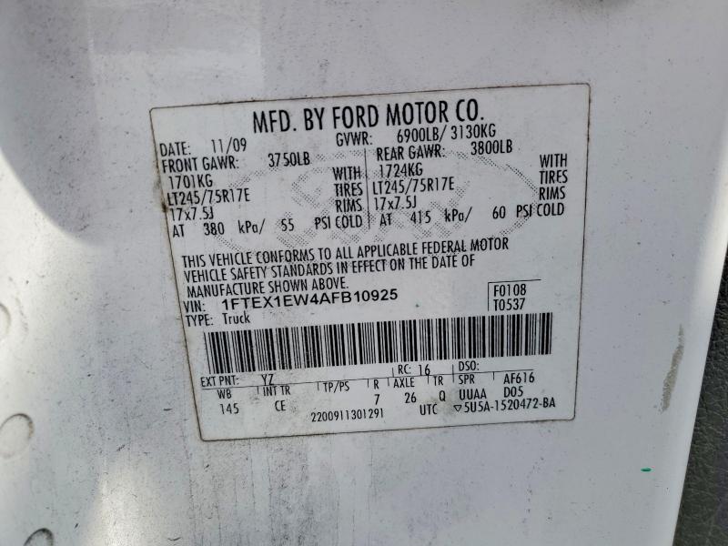 51266286 :رقم المزاد ، 1FTEX1EW4AFB10925 vin ، 2010 Ford F150 مزاد بيع