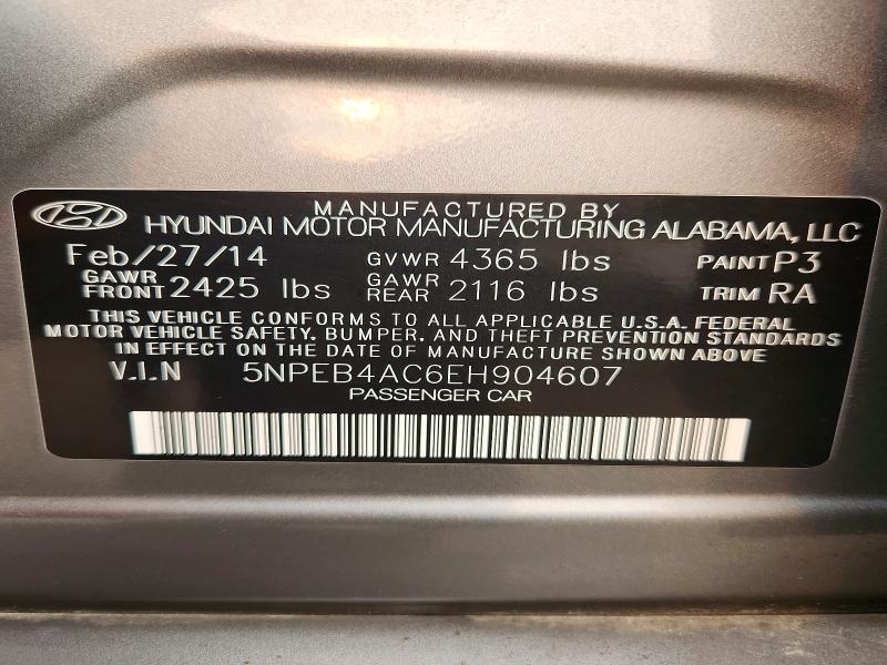 Продаж на аукціоні авто 2014 Hyundai Sonata, vin: 5NPEB4AC6EH904607, номер лоту: 77850875