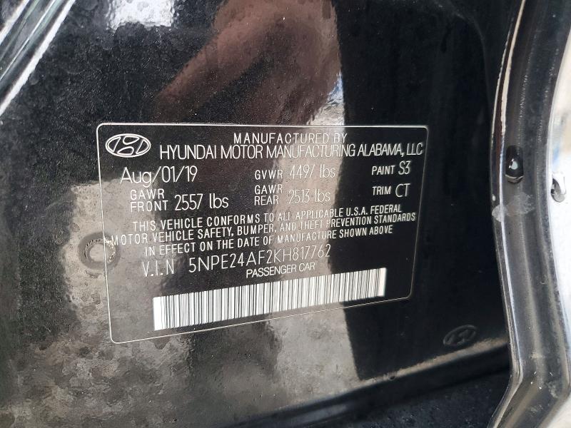 Продаж на аукціоні авто 2019 Hyundai Sonata, vin: 5NPE24AF2KH817762, номер лоту: 77534335