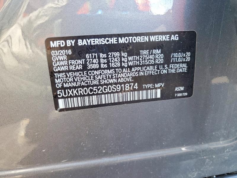 Продажа на аукционе авто 2016 Bmw X5, vin: 5UXKR0C52G0S91874, номер лота: 77598365