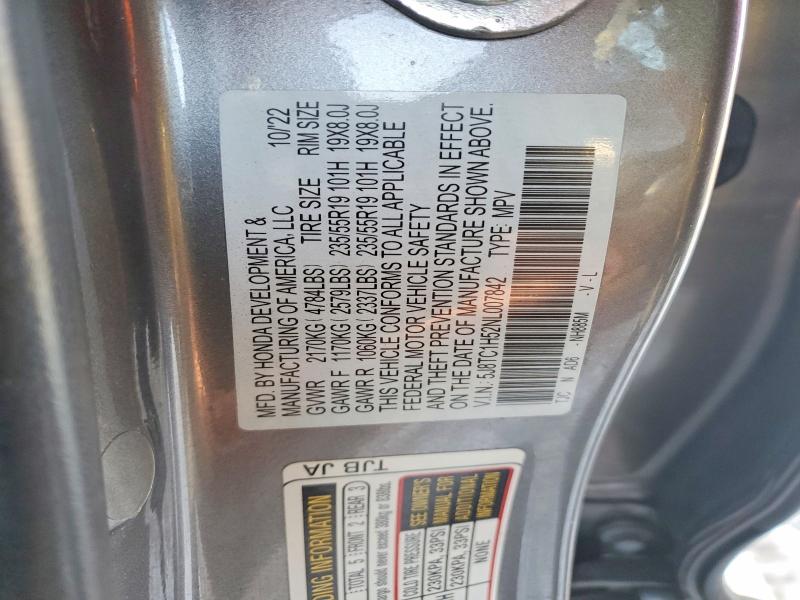 Aukcja sprzedaży 2022 Acura Rdx, vin: 5J8TC1H52NL007842, numer aukcji: 77294875