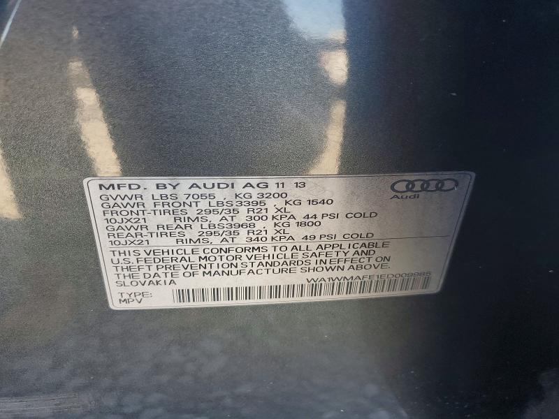 79377505 :رقم المزاد ، WA1WMAFE1ED009985 vin ، 2014 Audi Q7 مزاد بيع