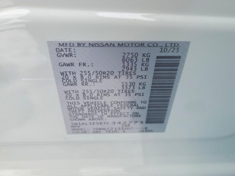 78613655 :رقم المزاد ، 5N1AL1ES6TC342773 vin ، 2026 Infiniti Qx60 مزاد بيع