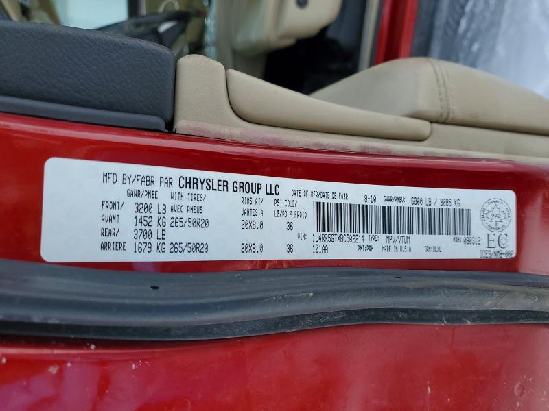 Продаж на аукціоні авто 2011 Jeep Grand Cherokee, vin: 1J4RR5GTXBC502214, номер лоту: 78269695