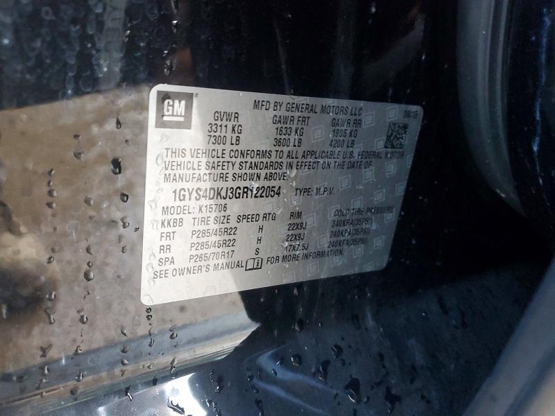 Продаж на аукціоні авто 2016 Cadillac Escalade, vin: 1GYS4DKJ3GR122054, номер лоту: 77177535