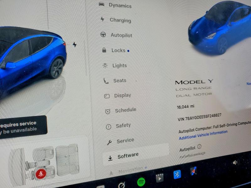 77611755 :رقم المزاد ، 7SAYGDEE5SF248827 vin ، 2025 Tesla Model Y مزاد بيع