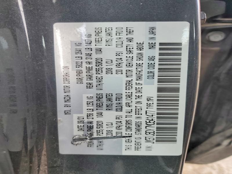 75685305 :رقم المزاد ، JM3TCBDY7M0541477 vin ، 2021 Mazda Cx-9 مزاد بيع
