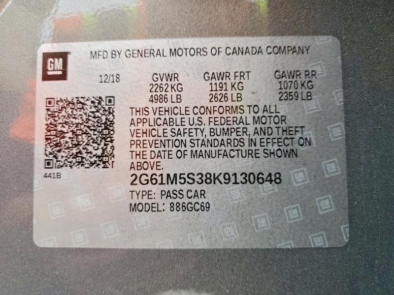 Продаж на аукціоні авто 2019 Cadillac Xts, vin: 2G61M5S38K9130648, номер лоту: 76972215