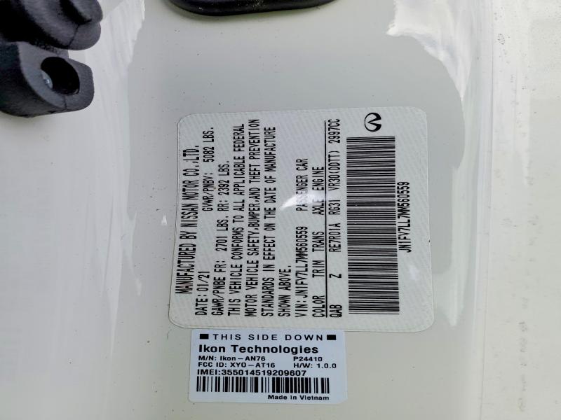 Продажа на аукционе авто 2021 Infiniti Q60, vin: JN1FV7LL7MM560559, номер лота: 76493975