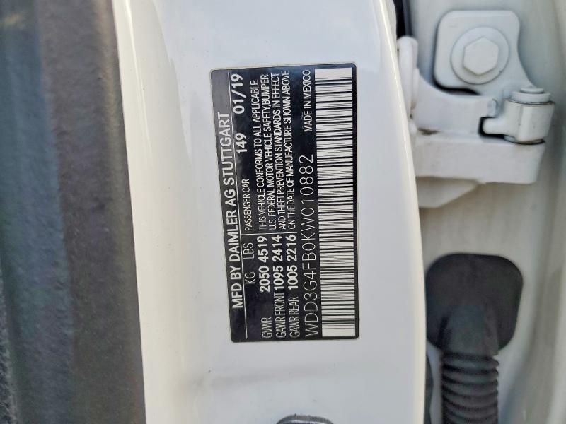Aukcja sprzedaży 2019 Mercedes-benz A, vin: WDD3G4FB0KW010882, numer aukcji: 79279955