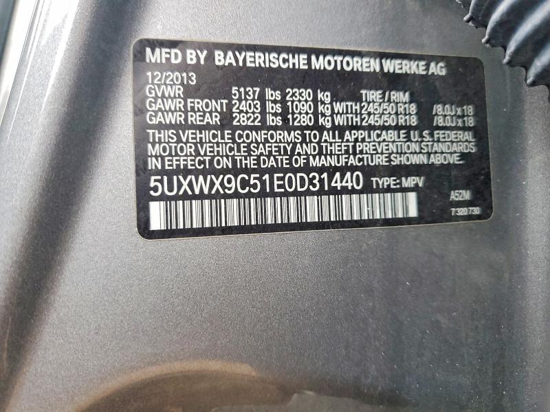 Продаж на аукціоні авто 2014 Bmw X3, vin: 5UXWX9C51E0D31440, номер лоту: 77360785