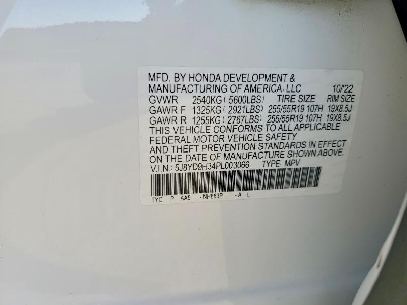 Aukcja sprzedaży 2023 Acura Mdx, vin: 5J8YD9H34PL003066, numer aukcji: 75972985