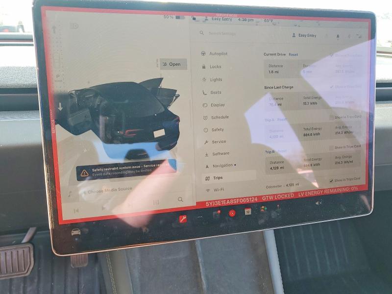 2025 Tesla Model 3 მანქანა იყიდება აუქციონზე, vin: 5YJ3E1EA8SF065124, აუქციონის ნომერი: 75815915